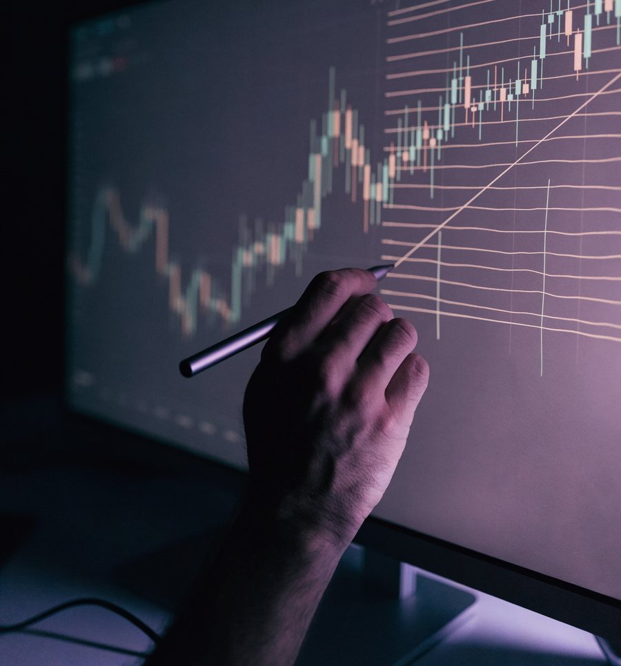 Analyse de la structure de marché annotée à l'écran